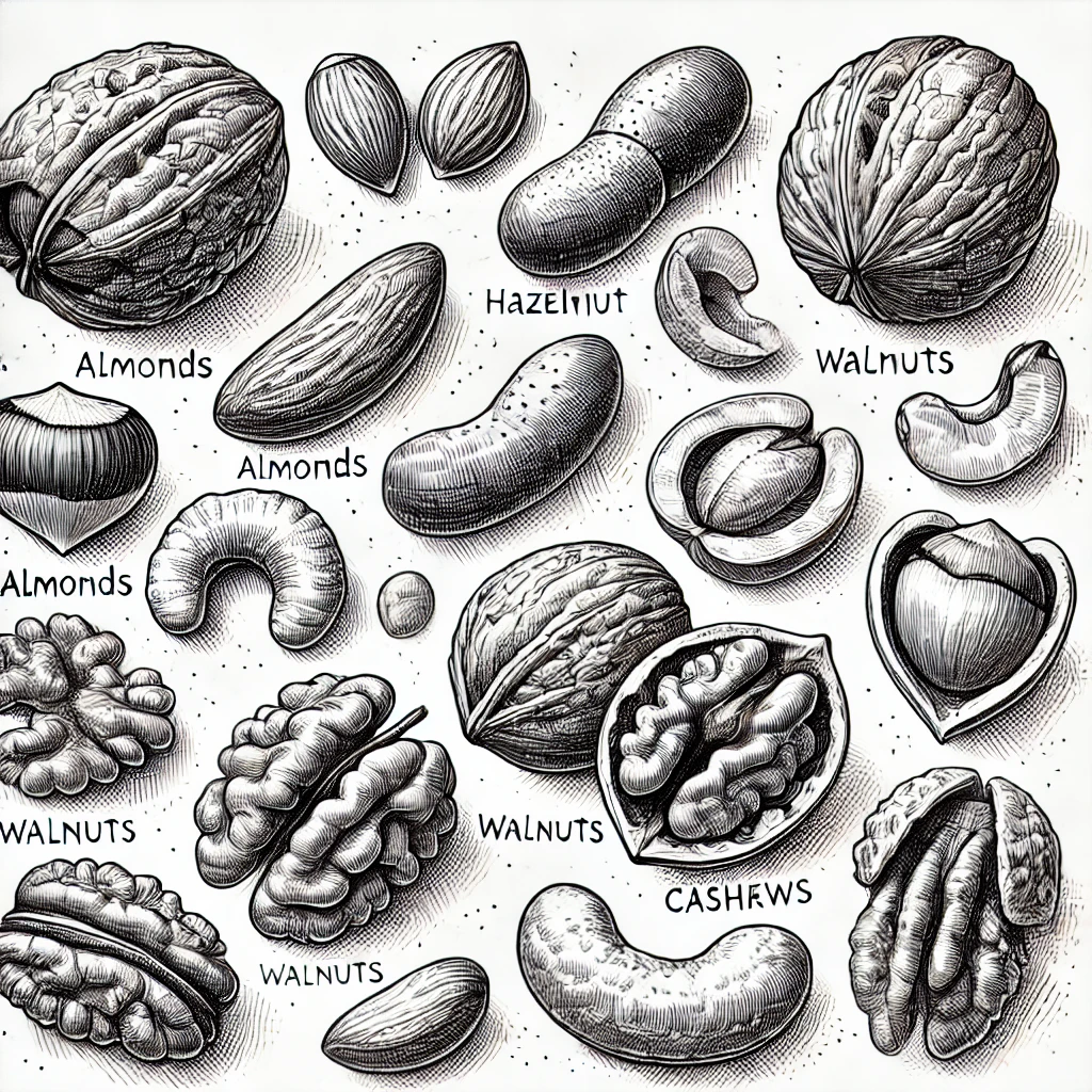 różne orzechy